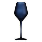 Taça de Cristal Fosco Nórdico com Elegante Borda Dourada