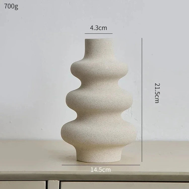 Vaso Branco em Cerâmica