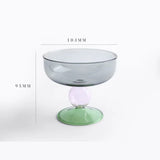 Taça de Sobremesa Elegante em Vidro Colorido
