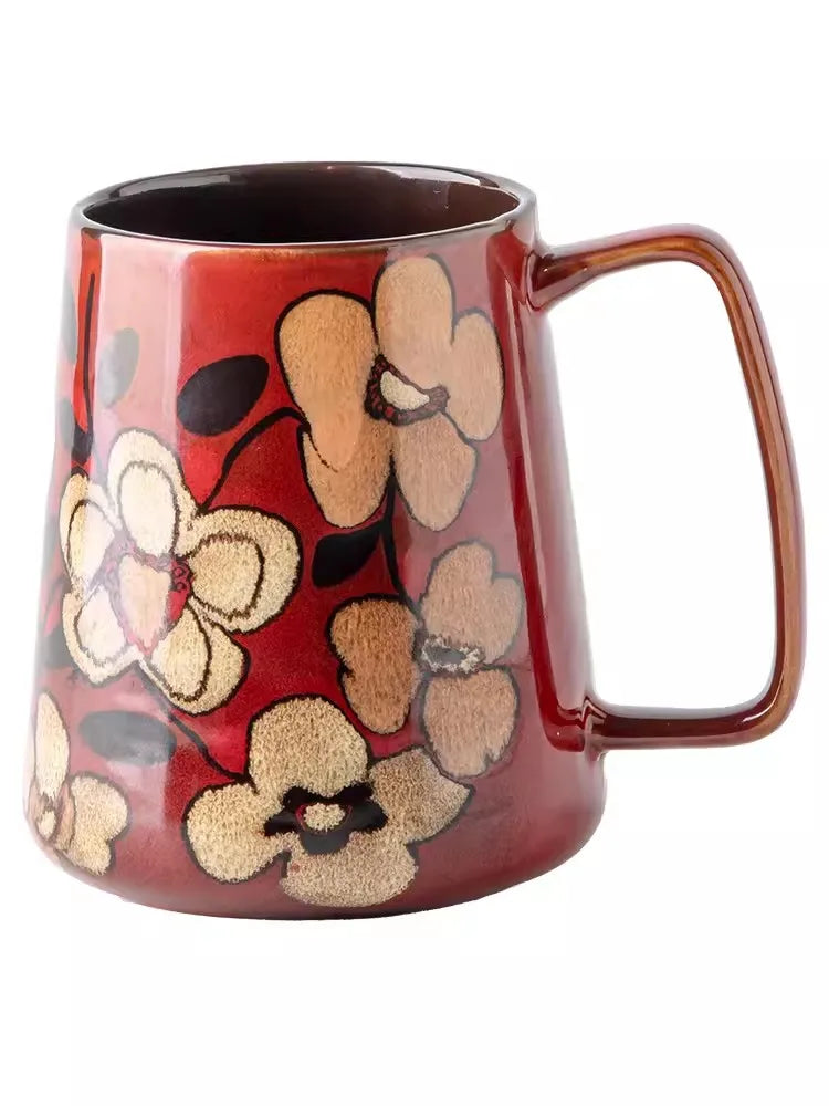 Caneca cerâmica fofa criativa, Caneca de café da manhã, Copo de cereais e leite, Xícara isolada de café e chá com Spo, 780ml