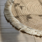 Tapete estilo retro tecido juta redonda tapete patchwork sisal tapetes para sala de estar, quarto, hotel, jardim, mesa de café, decoração de casa