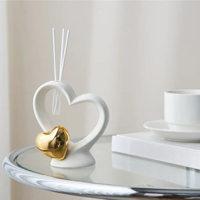 Linha Ornamentos Coração - 3 Modelos em Cerâmica