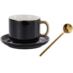 Conjunto Luxuoso de Xícara de Chá de Cerâmica Europeia