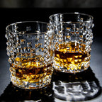 2 pçs conjunto 10.8oz 315ml arte design copo de vidro cristal drinkware cocktail uísque óculos transparente bacardi copo nordic licor caneca