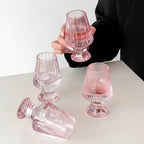 Taças de Cristal Rosa Estilo Francês - Individual ou 2pcs