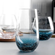 Taças e Copos Nórdicos de Cristal Premium Azul Escuro