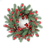 2025 novo natal bagas vermelhas ramo de pinho grinalda bagas artificiais nevado pinho porta da frente grinaldas parede guirlanda para o natal ou