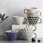 Caneca Geometric Pintada a Mão - 330ml