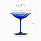 Taças de Cristal Azul Safira para Vinho e Coquetéis