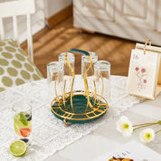 Metal Glass Cup Storage Rack, Em forma redonda, Resistente ao esmagamento, Dreno, Criativo, Casa, Cozinha, Decoração Bar