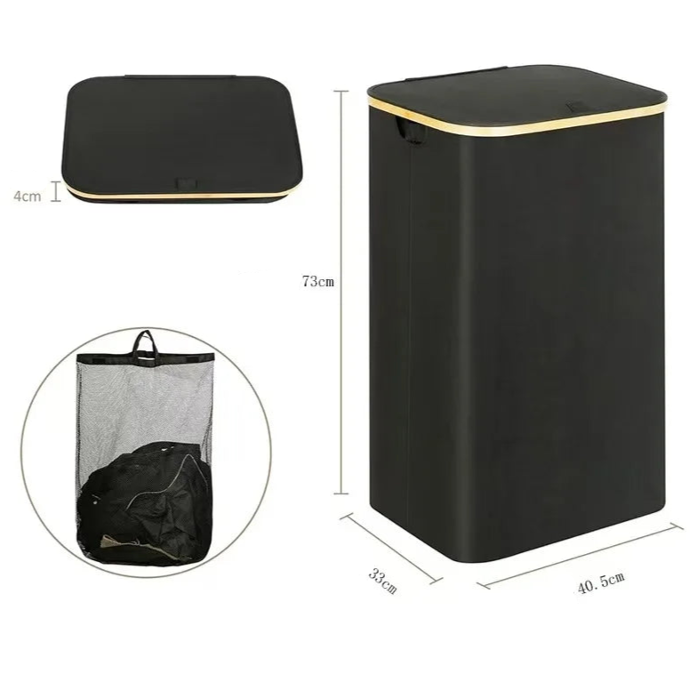 Cesto de Roupa Suja 100L com Sacola Removível