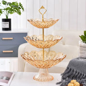Fruteira Decorativa Dourada com 3 Cestas