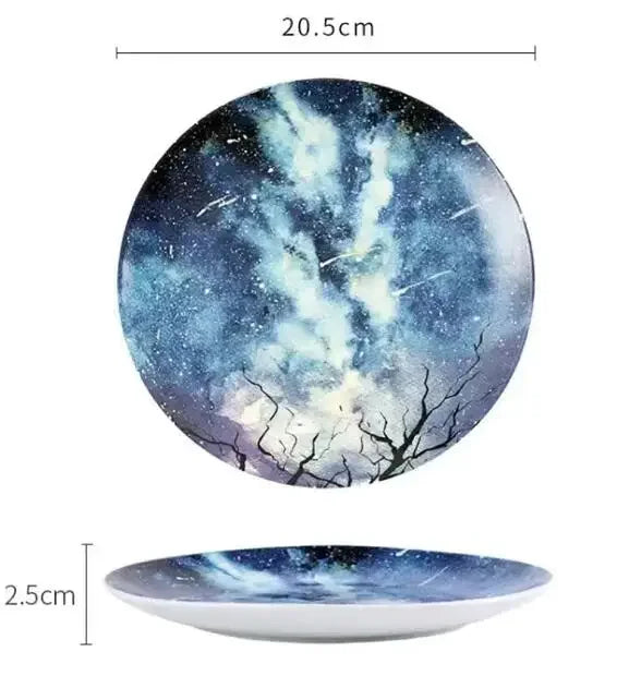 Pratos de Cerâmica Universo Estrelado