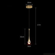 Modern Bubble Crystal Chandelier, Lâmpada suspensa, Luzes pendentes para sala de jantar, Quarto, Bar, Café, Lâmpada LED para decoração de casa