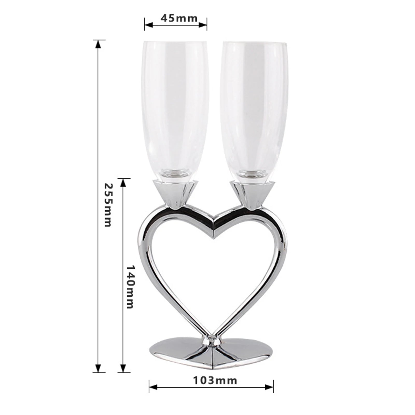 Taça Dupla Love Dourada e Prata