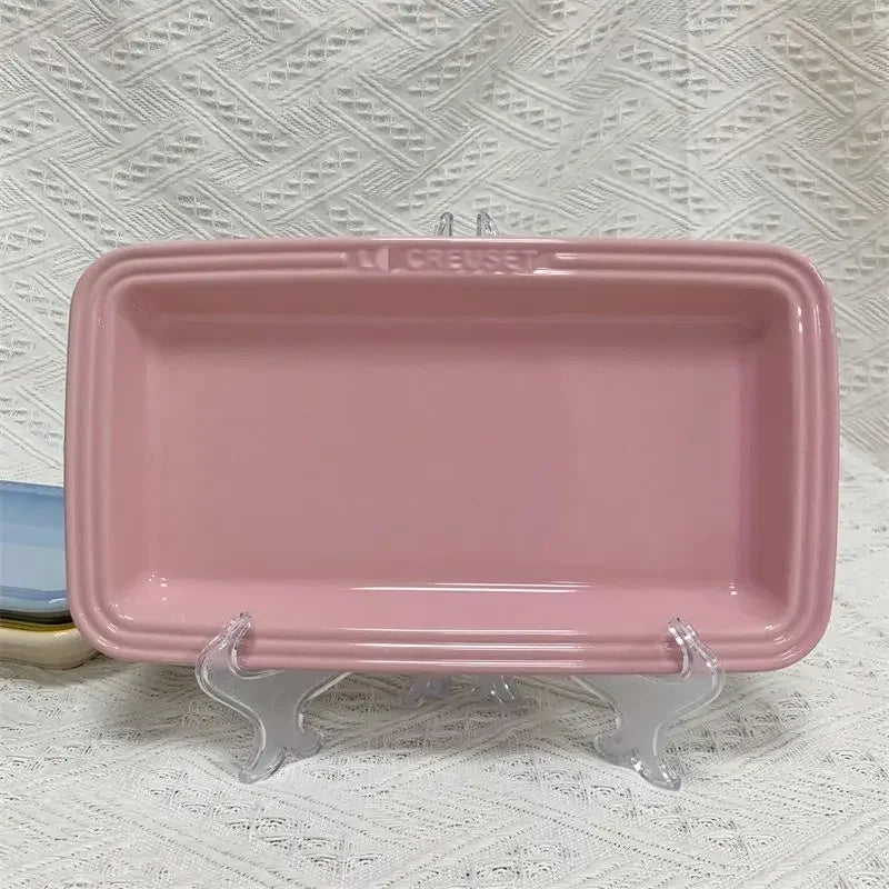 Bandeja Retangular em Porcelana