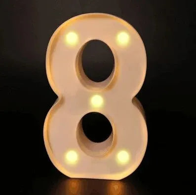 Lâmpada letra número alfabeto luminoso luzes LED decoração noite luz para casa casamento aniversário natal decoração