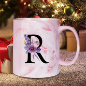 Caneca Floral Iniciais Letras - 320ml