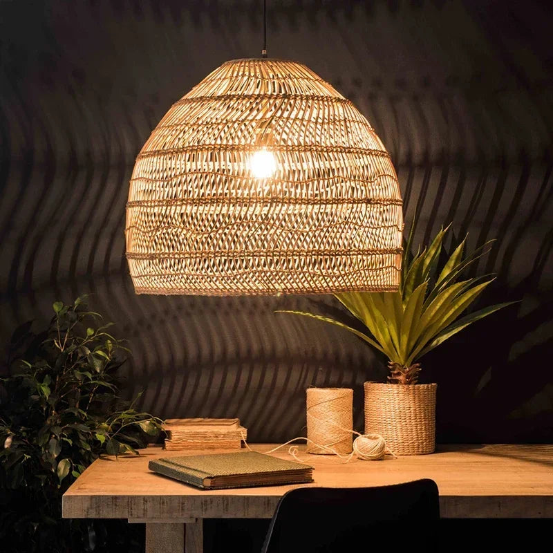 Luminária Suspensa de Rattan