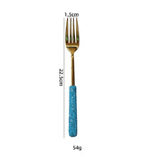 Talheres Blue com Strass Individual e Kit 3 ou 4 pcs