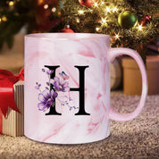 Caneca Floral Iniciais Letras - 320ml