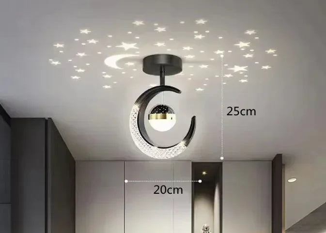 Decoração de casa corredor luz teto estrela lustre moderno sala estar quarto cabeceira lustre barra atmosfera decoração lustre