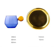 Xícara Criativa Colors de Vidro Transparente 6 Modelos