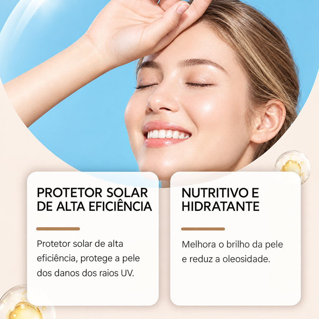 Base e Corretivo Facial 2 em 1 em Bastão com Pincel