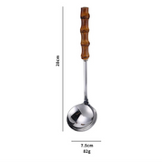 Utensílios em Inox com Cabo de Bambu - 7 Modelos
