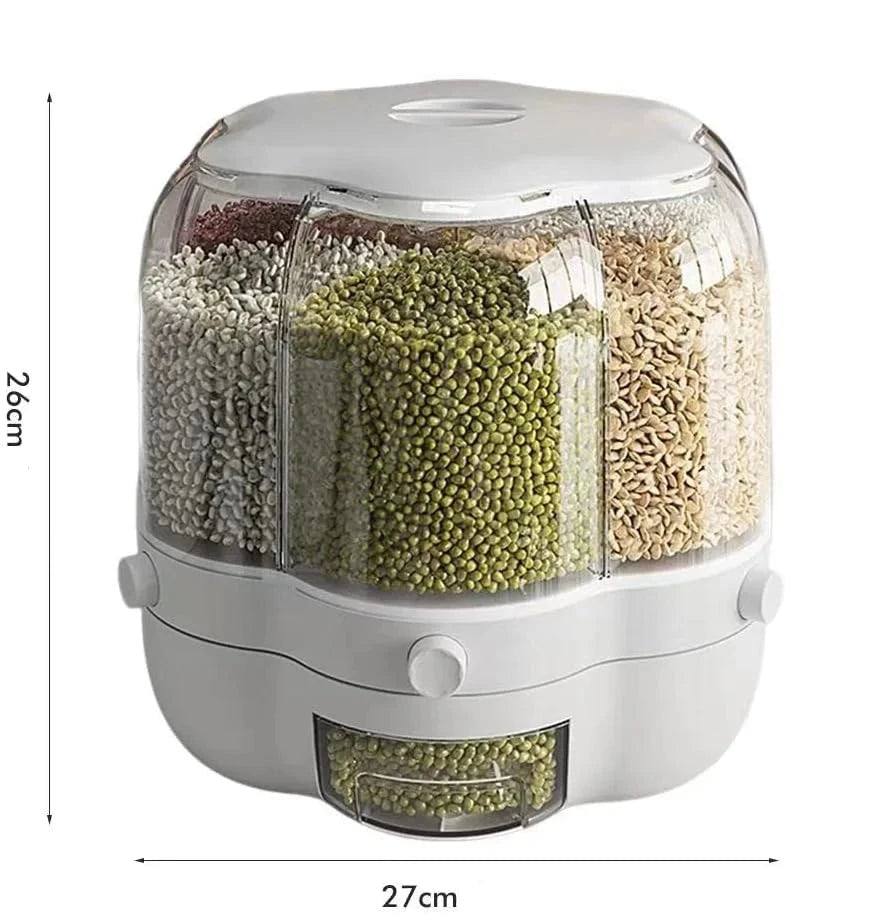 Dispensador de Alimentos Giratório para Cozinha