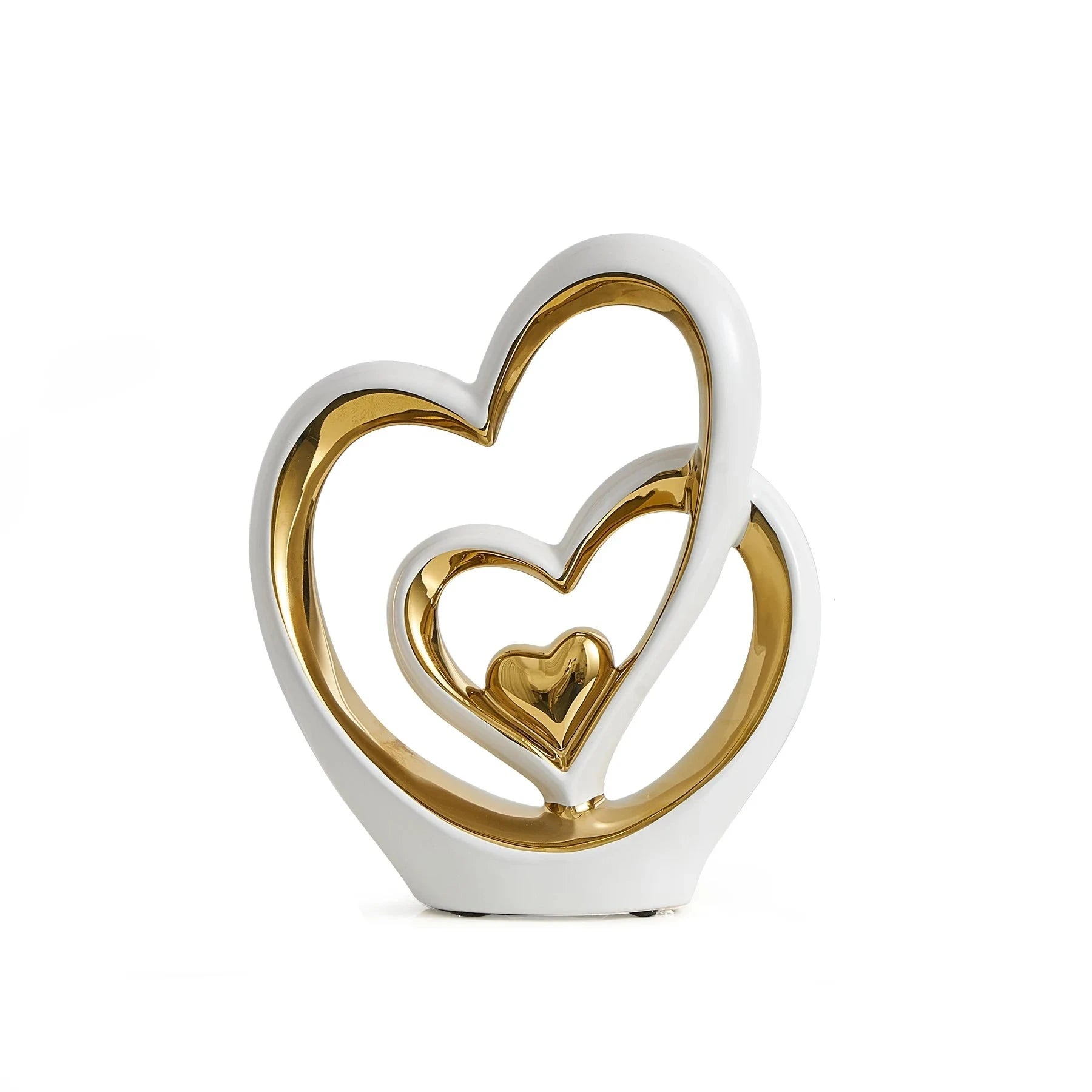 Dois Corações Adorno em Cerâmica