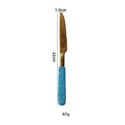 Talheres Blue com Strass Individual e Kit 3 ou 4 pcs