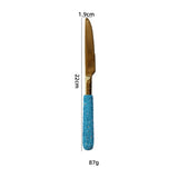 Talheres Blue com Strass - Individual e Kit 3 ou 4 pcs