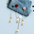 Conjunto de Talheres Geométricos em Acrílico e Inox - 4pcs