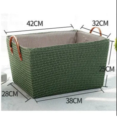 Cesta Organizadora Dobrável em Rattan Vintage