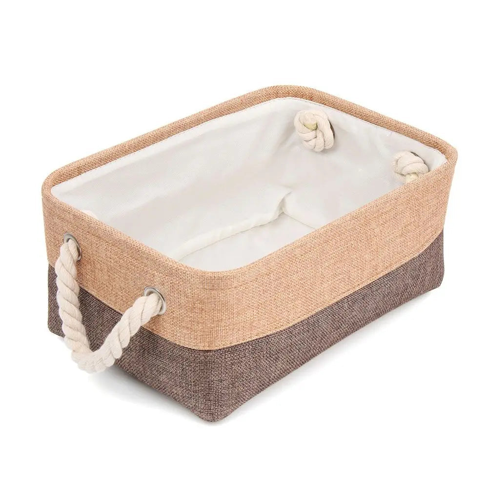 Cesta Dobrável de Linho para Armazenamento