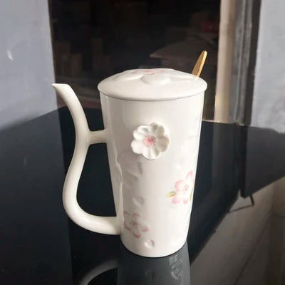 Caneca Flor de Cerejeira Cerâmica - 500ml
