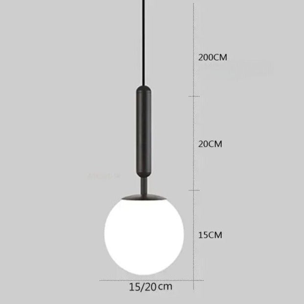 Luminária Led Bola de Vidro Moderna