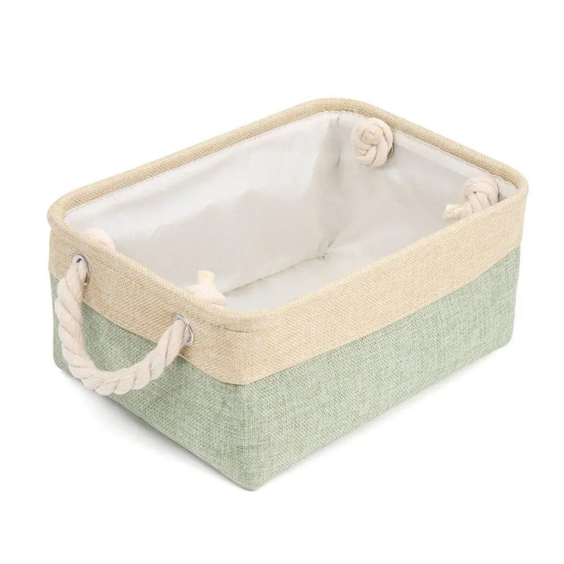 Cesta Dobrável de Linho para Armazenamento