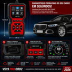 Scanner Automotivo OBD2 V519 Pro para Diagnóstico Profissional e Apagar Luz da Injeção