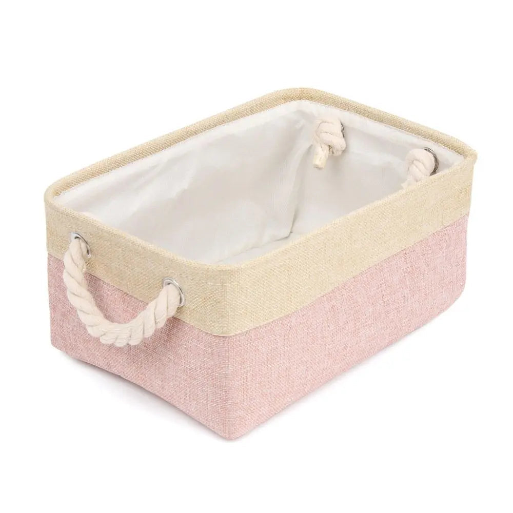 Cesta Dobrável de Linho para Armazenamento